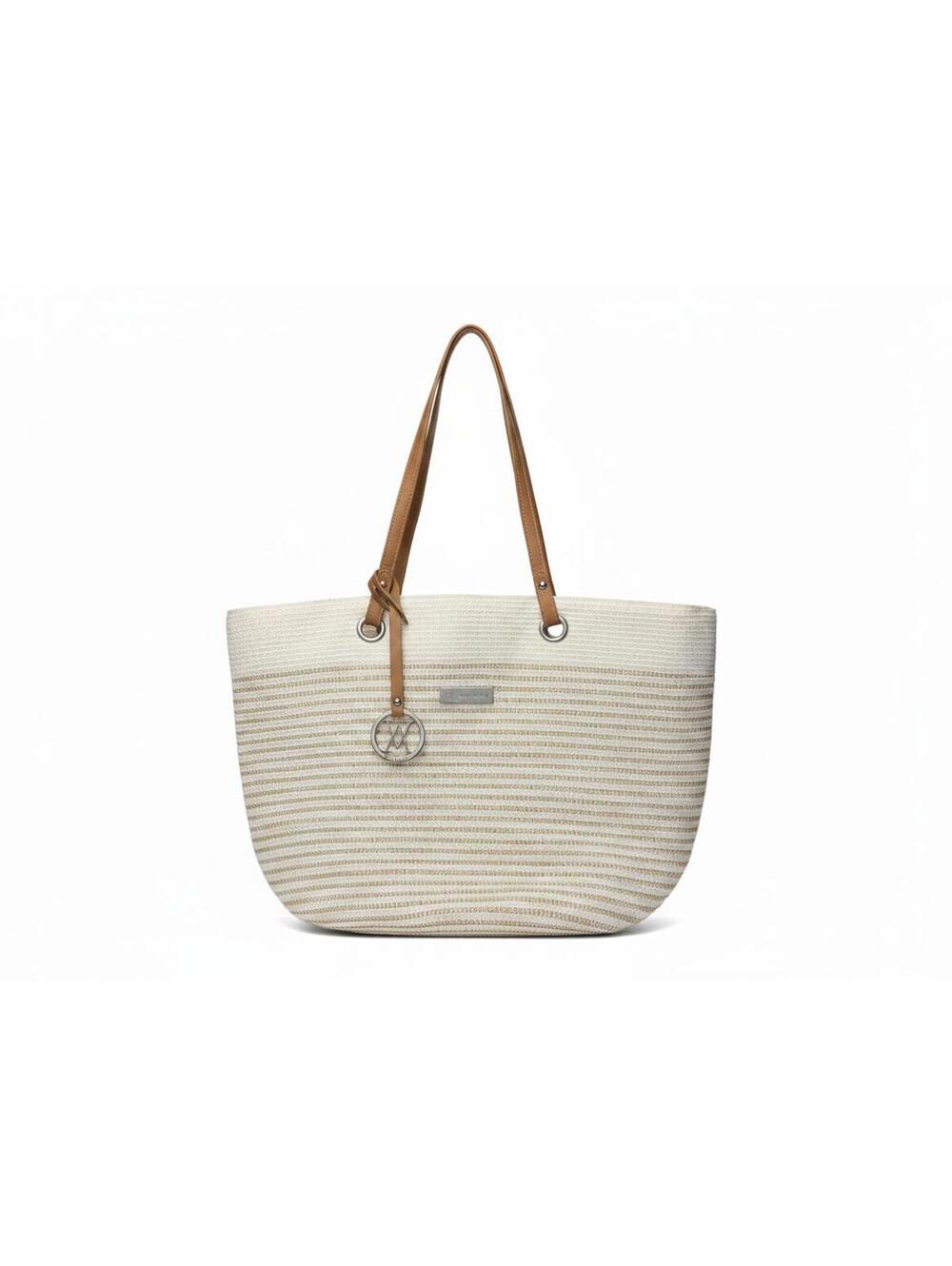 AMIANI Large Woven Bucket Bag (19" × 8"x 12)